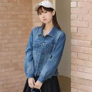 피로달 여자 청 빈티지 봄 재킷 솔리드 코트 톱 HO1