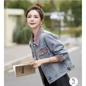 피로달 청 여성용 재킷 칼라 코트 봄가을빈티지 자켓 상의 HO3