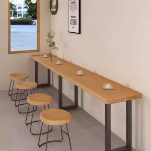 단일 홈바 술집 베란다 바테이블 우드슬랩 길이 상판 대형