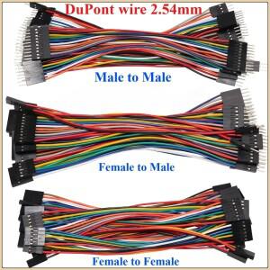 10개/묶음 2.54mm 듀폰 라인 남-남 + 암-암 및 1P2 3 4 5 6 8...12핀 점퍼 케이블 PCB용