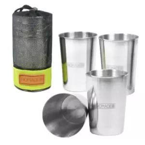 등산용컵 맥주컵 스텐 캠핑 등산용컵 스텐리스컵 4P