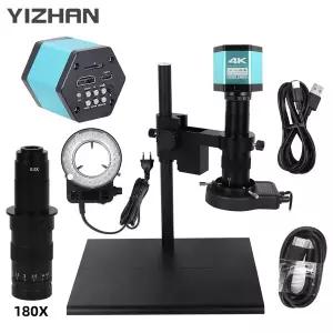 HDMI USB 산업용 현미경 카메라 C타입 CCD 카메라 납땜 이미지 수집용 4K 48MP 비디오 현미경 1-180X 줌