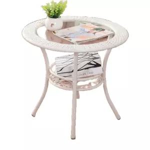 거실 라탄 사이드 원형 티 원목 다다미 러그 커피 라탄룩