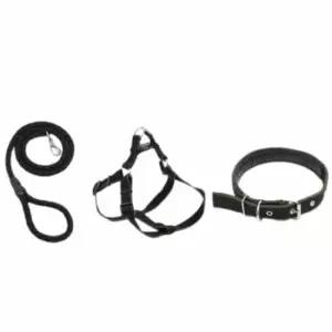 [반려] 대형견 목줄 세트 XS 블랙 개산책 개산책하네스