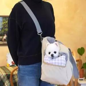 [반려] 강아지 이동가방 베이지 강아지백 애완견이동가방 펫가방