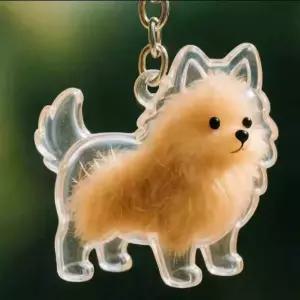 댕댕이털키링 인형 포메 강아지 메모리얼 포메라니아