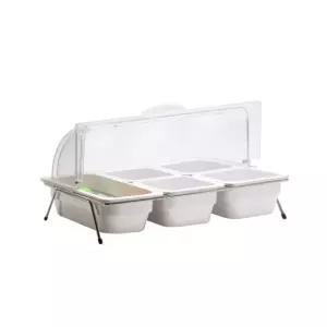 뷔페용품 차핑디쉬 투명 트레이 보관 디저트 뚜껑 웨딩홀 뷔페그릇 예식장 뷔페 음식 보온