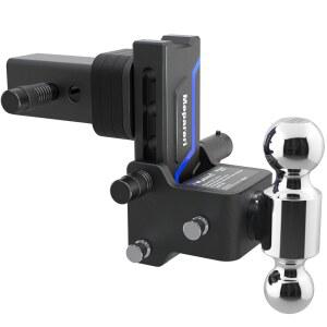 [미국배송] 메파레리 조절식 트레일러 히치 헤비 듀티 견인 2.5인치 리시버 듀얼 볼(2인치 X 2-5/16인치) 5인치 드롭 19000GTW 잠금 핀 장착