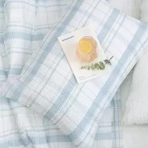 베개 샤브레 여름 베개커버 블루 50x70cm