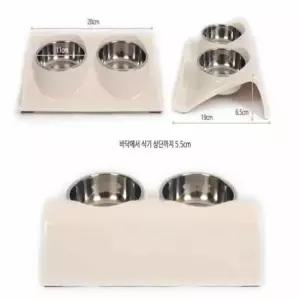 [반려] 반려동물 식탁 화이트 반려견물그릇 강아지밥그릇 반려견식기