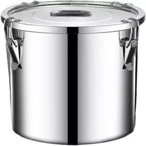 뚜껑 잠금 장치가 있는 베르데호 스테인리스 스틸 식품 보관 용기 쌀가루 설탕 곡물 커피 원두 주방