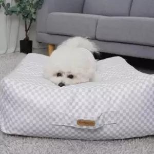 [반려] 강아지 쿠션 그레이 개침대 펫방석 반려견침대