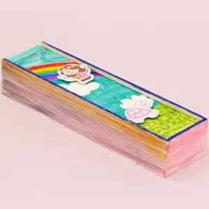 꾸미고 색칠하는 슬라이딩 원목 나무필통10P 초등여아 창의력