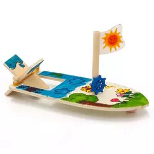 조립하고 꾸미는 고무줄 동력 나무 배만들기2P 흥미로운 쉬운