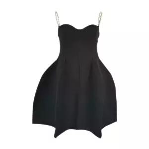 스윙 벌룬 드레스 블랙 프로필 펌킨 웨딩 미니 촬영