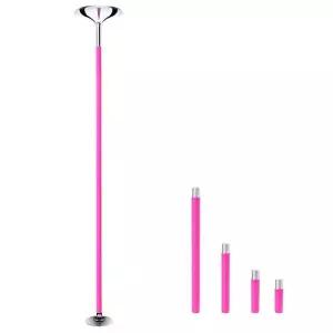 폴댄스 흡착식 실리콘코팅 고정형 회전형 봉 홈용 실버 연습용