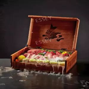 드라이아이스 식당 상자 참치 우드 전복 일식 트레이 플레이팅 박스 고기 나무 한우 스시