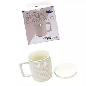 12oz 커피잔 뚜껑머그컵 손잡이물컵 도자기 IWD406F1