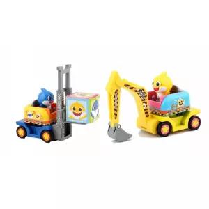 중장비완구 포크레인 지게차 세트 주차놀이 선물 작동완구 5세남아 4세남아