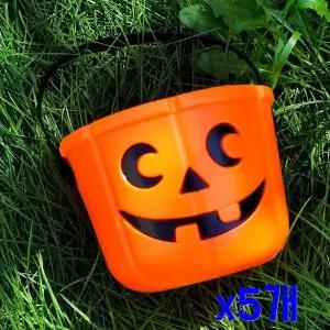 [알티피아]TBZ 할로윈 파티장식 호박 원통형 바구니 x5개 홈파티세트