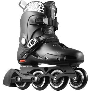 남성용 인라인 스케이트, 4륜 스피드 롤러 스케이트 블레이드 아웃도어 프로페셔널, 고성능 피트니스 레이싱 공격적인 블랙-화이트