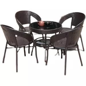 부부 테이블 세트 원형 라탄 유럽풍 거실 탁자 엔틱