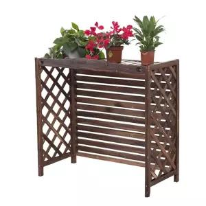 실외기 가리개 커버 목재 가림막 선반 보호 발코니 야외