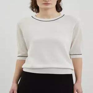 [올리비아로렌]배색 포인트 니트 VOBBS4M3441.EIC