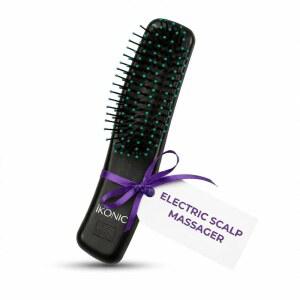 모발 성장을 위한 IKONIC 3-in-1 전기 마사지기 - 자극 및 순환을 진동 마사지 브러시, 각질 제거제, 스크럽, 헤어 디탱글, 남녀 선물로 사용하세요