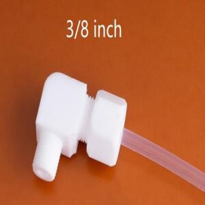 PTFE 엘보 커넥터 폴리테프 앵글 피팅 폴리테트라 플루오로 커플링 유니온 부식 3/8 인치 90 도