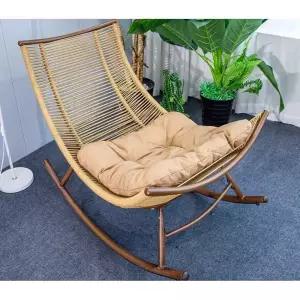 1인용 흔들의자 안락 철제 스윙체어 흔들 쿠션 수유 원목 고급
