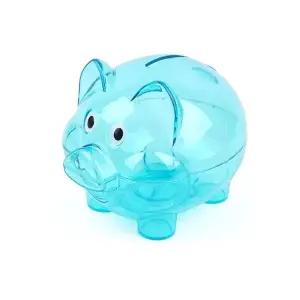 인테리어 디자인 컬러 투명 꿀꿀이 돼지 저금통(소)