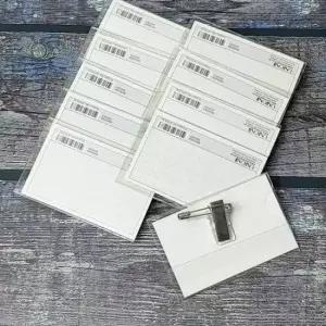 [문구/오피스] PVC 집게명찰 10개 대형 110x70mm