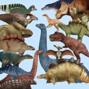 외 20개입 실사 공룡 인형 티라노사우루스 트리케라톱스 스테고사우루스 브론토사우루스 프테라노돈 남자아