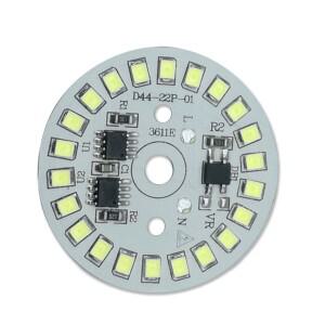 10개 LED PCB 플레이트 드라이버 스마트 IC 초고휘도 전구 라이트 SMD2835 알루미늄 3W-15W 220V AC +2핀