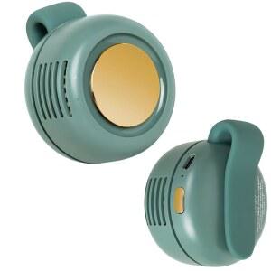 셔츠용 소형 블레이드리스 팬 위의 휴대용 사일런트 미니 선풍기 클립, 2025년 새로운 조절식 3단 서스펜션 허리 선풍기, 야외 및 여행 사무실용, 액세서리(1, 녹색)