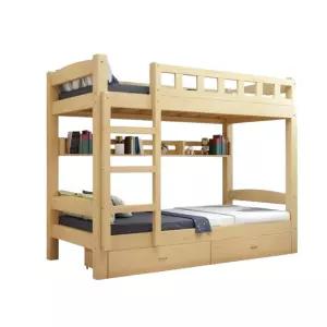 이층 침대 원목 조립식이층침대 이층침대 복층 기숙사 학생용 성인용 안전한 사다리 프레임