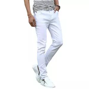 남성 찢어진 청바지 데미지 스키니 진 블랙진 화이트진 데님 팬츠 찢청