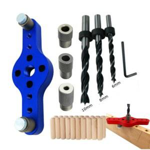 드릴링 로케이터 목재 DOWELLING 셀프 구멍 키트 지그 가이드 수직 포켓 드릴