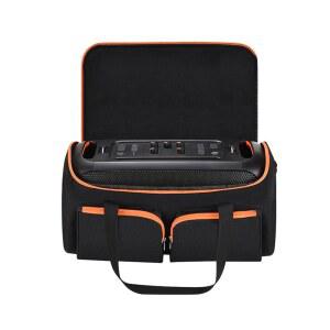 [미국배송] HZYCWONE 파티박스 온 더 고 휴대용 여행용 케이스 JBL 파티박스 온 더 고 필수 휴대용 파티 스피커 및 무선 마이크용 스토리지 토트백 러기드 커버 액세서리 블랙 오렌지