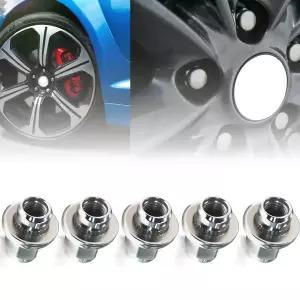 재규어 S-타입 X-타입 F-타입 XE XF XFR XJ 전면 후면용 크롬 휠 러그 너트 5개 세트 C2C35294 C2C35294010