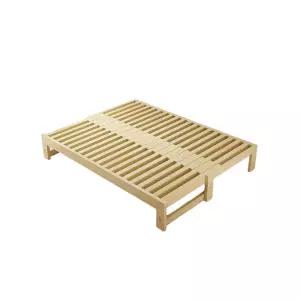 원목 북유럽 확장판 공간활용 모듈형 무헤드 프레임 침대연장 측면수납 침실가구 서랍 저상형