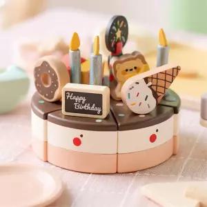 원목 조각 케이크장난감 토핑꾸미기 음식모형장난감 베이킹 남아