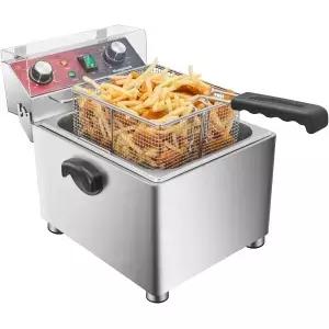 가정용 오일 여과 기능이 있는 1800W 상업용 딥 피쉬 프라이어와 레스토랑용 12.7QT 스테인리스 스틸
