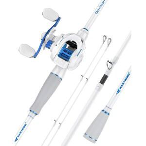 KastKing Centron Lite 여행용 낚싯대 및 릴 콤보, 휴대용 트윈 팁 스피닝 및 베이트 캐스터 콤보, 경량 IM6 흑연, 담수 바닷물 배스 송어용 휴대용 멀티 피스 키트
