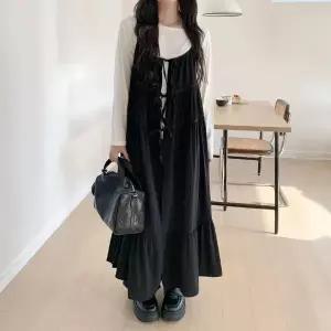 [하프클럽/]여성 내추럴핏 레이어드 긴 뷔스티에 드레스