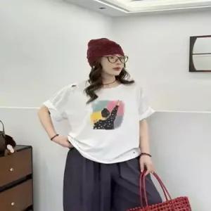 여친 맨투맨 여름용 티 뒷모습 프린트 아이템 절개 셔츠 여아 반팔 트렌디 HT2