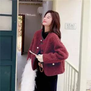 일체형 모피 코트 여자코트 라이크 퍼 세무 원템1