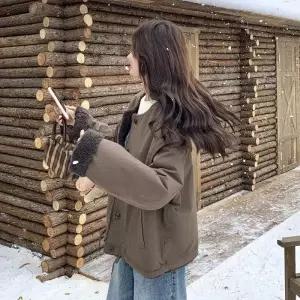 면 모피 여자코트 램스울 코트 양 원템1