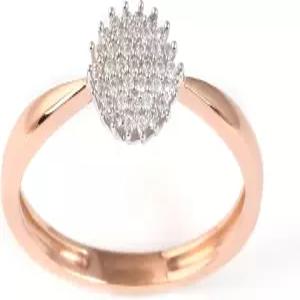 DZON 10k 골드 1/10CT TDW 라운드 다이아몬드 클러스터 약속 반지 사랑 선물 (I-J I2)